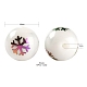 50Pcs 5 Colors Christmas Opaque Glass Beads(EGLA-FS0001-05)-3