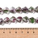 内側の花の手作りランプワークビーズストランド(LA-CBA3F7A-02H)-4