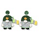 Saint Patrick's Day Sparkling Acrylic Dangle Stud Earrings(EJEW-P243-A03)-1