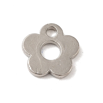 Alloy Pendant, Cadmium Free & Lead Free, Flower, Platinum, 12x12x1.7mm, Hole: 1.8mm