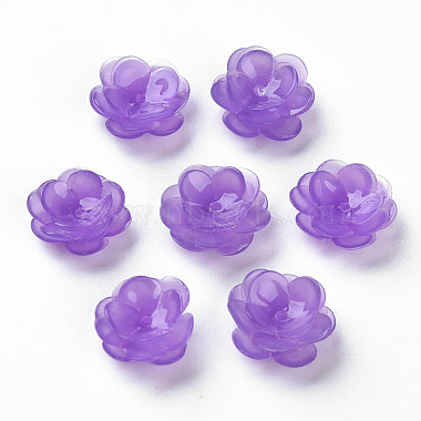 Medium Purple Flower Plastic Beads