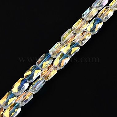 Transparent Electroplate Glass Beads Strands(GLAA-Q099-G01-06)-2