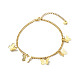 Ensemble de bracelets de cheville en perles de quartz fraise naturelle pour fille femme(AJEW-AN00450-03)-2