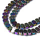Electroplate Rainbow Color Non-magnetic Synthetic Hematite Beads Strands(G-N337-03)-3
