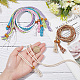 PandaHall Elite 9Pcs 9 Colors Braided Cotton Thread Cords Macrame Pouch Necklace Making(FIND-PH0010-47B)-3