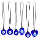 6Pcs 6 Styles Turkish Blue Evil Eye Glass Pendants Decorations(HJEW-GO0001-05)-1