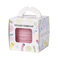 Nylon Thread with One Nylon Thread inside, Stronger than NWIR-R006- Series, Pink, 1mm, about 153.1 yards(140m)/roll(NWIR-JP0011-1mm-103)