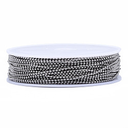 304 Stainless Steel Ball Chains, with Spool, Stainless Steel Color, 1.5mm, about 49.21 Feet(15m)/roll(CHS-S005-05A-01)