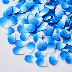 Handmade Polymer Clay Nail Art Decoration Accessories, Petal, Royal Blue, 5~7.5x4~6x0.3~1mm, about 5000pcs/50g(X-CLAY-R085-03)
