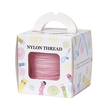 Nylon Thread with One Nylon Thread inside, Stronger than NWIR-R006- Series, Pink, 1mm, about 153.1 yards(140m)/roll