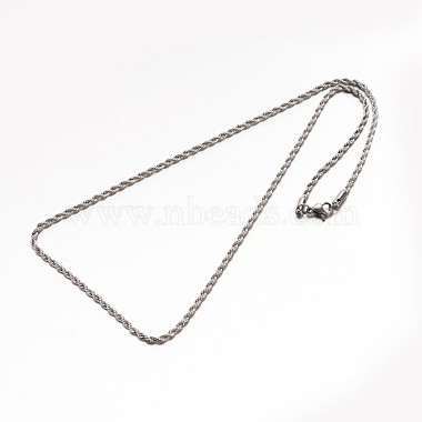Collares de cadena de cuerda de 304 acero inoxidable(NJEW-E026-09P)-2