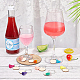 24Pcs 8 Colors Flat Round Wood & Tassel Dangle Wine Glass Charms(AJEW-BC0003-13)-6
