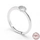 Rhodium Plated 925 Sterling Silver Finger Ring Components(STER-E060-15P)-1