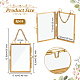 Rectangle Mini Brass Wall Hanging Photo Frame for Pressed Flower with Chain(ODIS-WH0061-05AG)-2