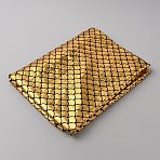Sparkly Hologram Spandex Mermaid Printed Fish Scale Fabric, Stretch Fabric, Garment Accessories, Gold, 158x0.02cm(DIY-WH0032-99A)