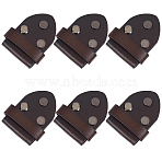 6Pcs Cowhide Leather Loop Keepers, with Alloy Screws, Men's Belt Buckle Connector, Coconut Brown, Ring: 38x30x12mm(FIND-GF0009-19A)