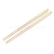 Alloy Hair Stick Findings, for Handmade DIY Hair Clip Shawl Hair Pins, Real 14K Gold Plated, 138.5x4.8mm, Hole: 1.5mm. (PALLOY-H204-01G)