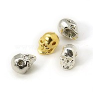 Alloy Beads, Halloween, Skull, Mixed Color, 8x5x6mm, Hole: 1mm(PALLOY-C148-M)
