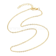 Brass Cable Chain Necklaces, Golden, 17.91 inch(45.5cm)(NJEW-JN04511-04)