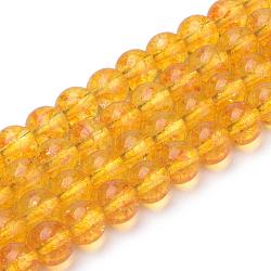 Synthetic Citrine Beads Strands, Round, Dyed, 8x7.5mm, Hole: 1mm, about 46~49pcs/strand, 15.5 inch(G-S150-14-8mm)