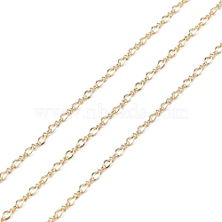 Brass Figaro Chains, Soldered, Real 14K Gold Filled, Link: 3.2x2x0.5mm and 3x1x0.5mm(CHC-M023-25G)