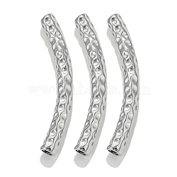 304 Stainless Steel Curved Tube Beads, Stainless Steel Color, 36.5x4mm, Hole: 2.5mm(STAS-M071-03A-P)