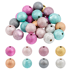 Crapy Exterior Acrylic Beads, Round, Mixed Color, 20mm, Hole: 2mm(ACRP-PH0001-02)