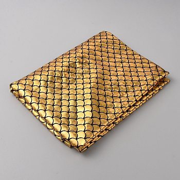 Sparkly Hologram Spandex Mermaid Printed Fish Scale Fabric, Stretch Fabric, Garment Accessories, Gold, 158x0.02cm