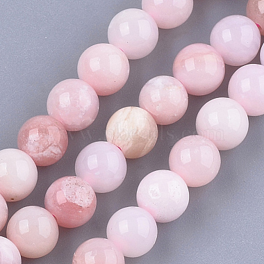 6mm Round Pink Opal Beads