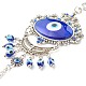 Glass Turkish Blue Evil Eye Pendant Decoration(HJEW-I008-05AS)-3