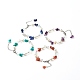 4Pcs Mixed Gemstone Chip Beaded Bracelets Set for Girl Women(BJEW-TA00019)-1