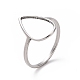 Non-Tarnish 201 Stainless Steel Teardrop Finger Ring(RJEW-J051-15P)-1