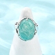 Natural Amazonite Adjustable Finger Rings(RJEW-A097-01P)-2