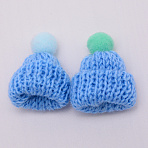 Handmade Wool Woven Hat Decoration, DIY Craft Decoration, Cornflower Blue, 45x25mm, Inner Diameter: 10mm.(DIY-WH0176-47B)
