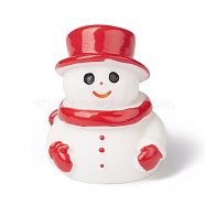 Christmas Style Resin Statue Display Decoration, Micro Landscape Home Decoration, Snowman, 25x23x28mm(DJEW-O002-01E)