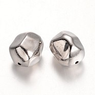 Nuggets CCB Plastic Beads, Platinum, 15x12.5x12mm, Hole: 1mm(CCB-J033-09P)