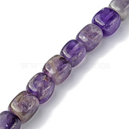 Natural Amethyst Beads Strands, Cuboid, 8.5~11x7.5~9x7.5~9mm, Hole: 1.2mm, about 20pcs/strand, 7.72~8.74 inch(19.6~22.2cm)(G-F743-02T)