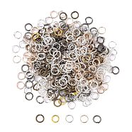 Open Jump Rings Iron Jump Rings, Mixed Color, 5x0.7mm, 21 Gauge, Inner Diameter: 3.6mm, about 11000pcs/500g(JR5MM-M1)