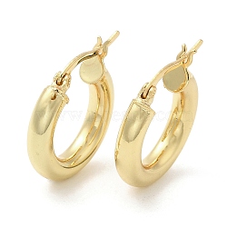 Rack Plating Brass Hoop Earrings, Long-Lasting Plated, Cadmium Free & Lead Free, Real 18K Gold Plated, 21x20x4mm(EJEW-Q773-17G)