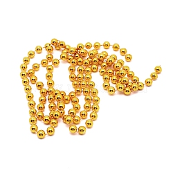 ABS Plated Beads Strands, Round, Gold, 6.5mm, Hole: 1mm, about 120pcs/strand, 32.68 inch(83cm)(KY-WH0028-21F)
