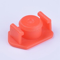 Plastic End Caps, Glue Dispensing Industrial Syringe Barrel End Cover, Orange, 19x14x7.5mm, Knob: 10mm In Diameter(TOOL-WH0103-13B)