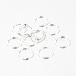 Brass Linking Rings, Nickel Free, Silver Color Plated, 10x1mm(KK-EC18170MM-S-NF)