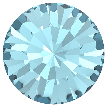 Preciosa&reg MAXIMA Crystal Round Stones, Czech Crystal, Dura Foiling, Round(431 11 615 Chaton), 60010 Aqua Bohemica, SS10/PP21(2.7~2.9mm)