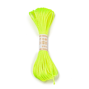 Polyester Embroidery Floss, Cross Stitch Threads, Green Yellow, 2mm, 10m/bundle