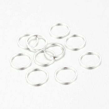 Brass Linking Rings, Nickel Free, Silver Color Plated, 10x1mm