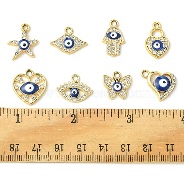 16Pcs 8 Styles UV Plating Alloy Enamel Pendants(FIND-FS0002-74)-5