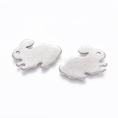 201 Stainless Steel Bunny Charms(STAS-L233-087P)-2