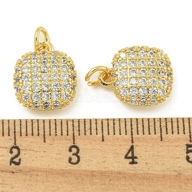 Rack-Beschichtung Messing Micro Pave klar Cubic Zirkonia Charms(KK-Z067-23G-02)-3