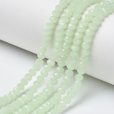 8mm PaleGreen Rondelle Glass Beads
