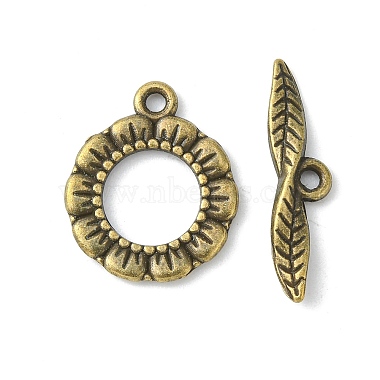 Antique Bronze Ring Alloy Toggle Clasps